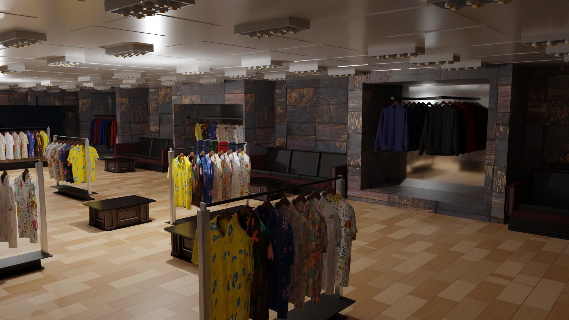 Clothing Store Interior Low-poly 3D model_6