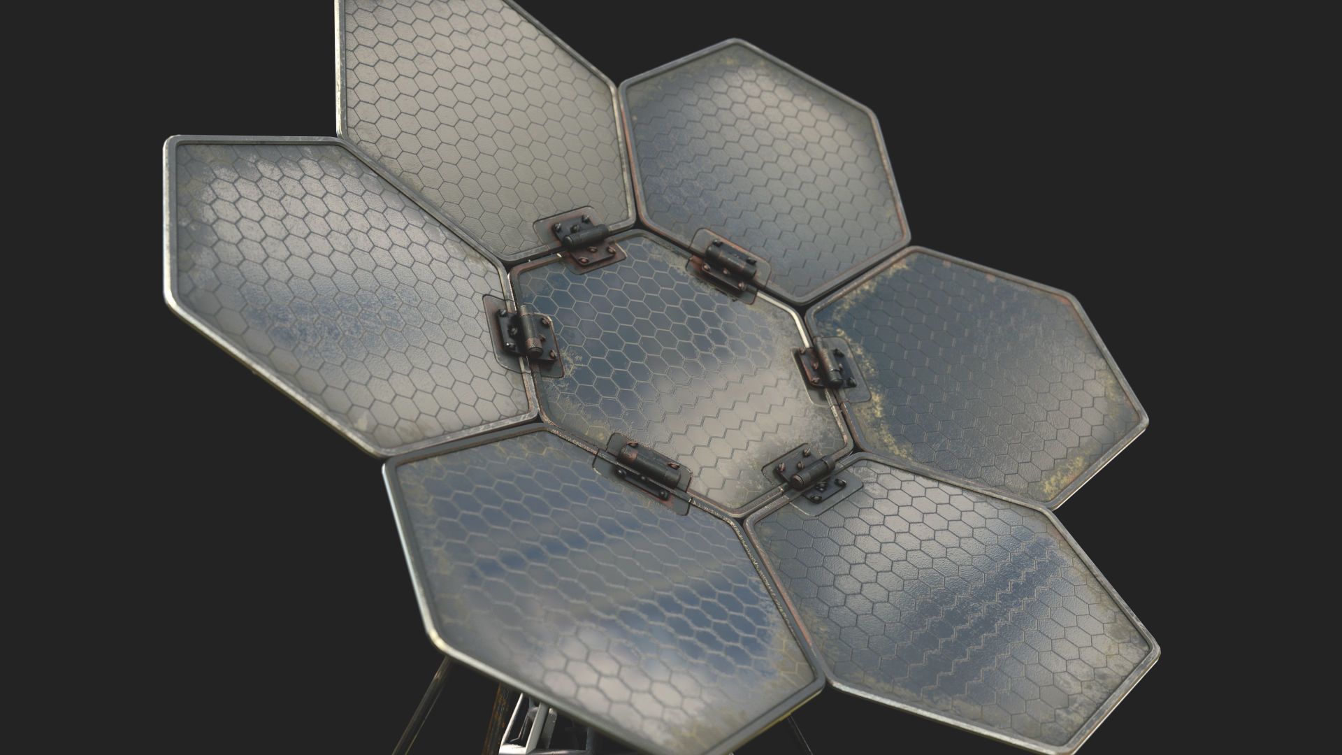 SCIFI SOLAR PANEL Low-poly 3D model_10