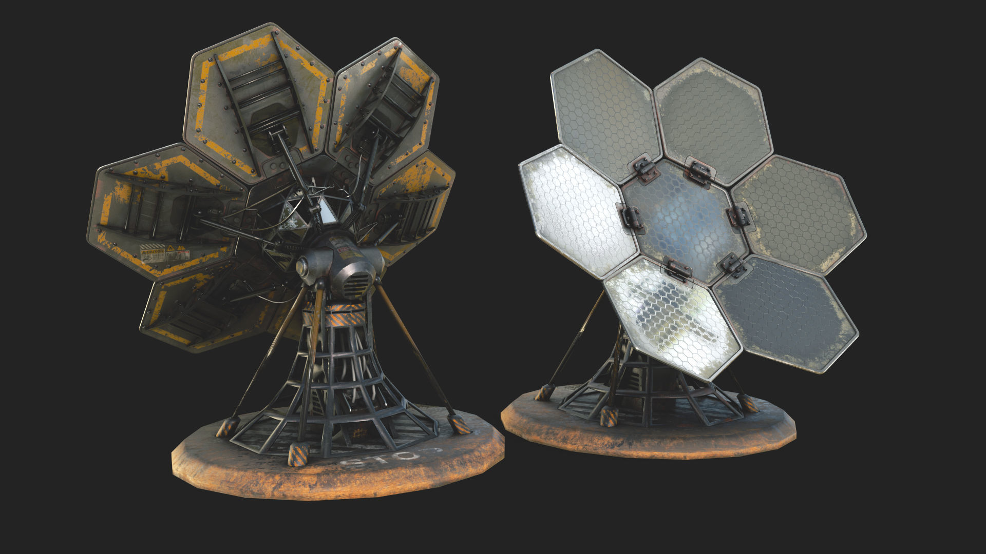 SCIFI SOLAR PANEL Low-poly 3D model_3