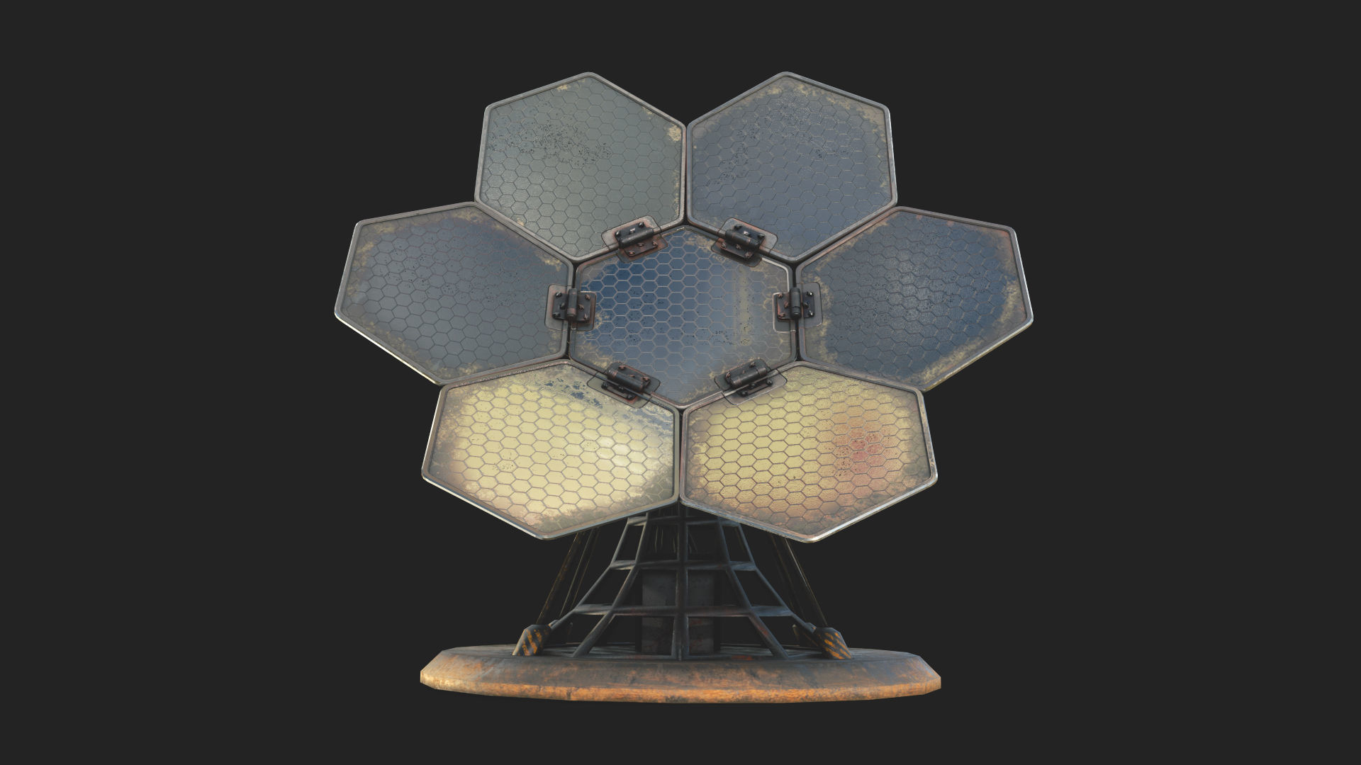 SCIFI SOLAR PANEL Low-poly 3D model_4