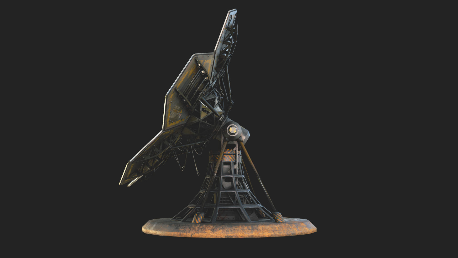 SCIFI SOLAR PANEL Low-poly 3D model_7