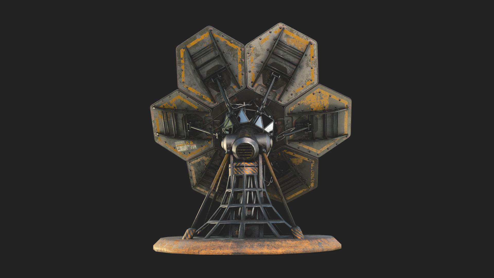 SCIFI SOLAR PANEL Low-poly 3D model_6