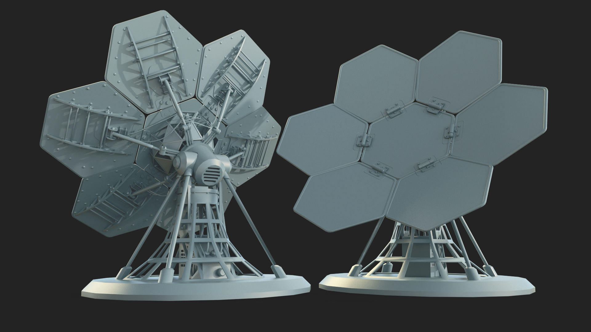 SCIFI SOLAR PANEL Low-poly 3D model_12