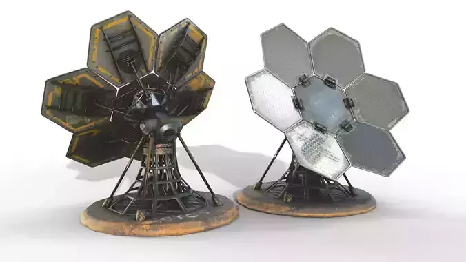 SCIFI SOLAR PANEL Low-poly 3D model
