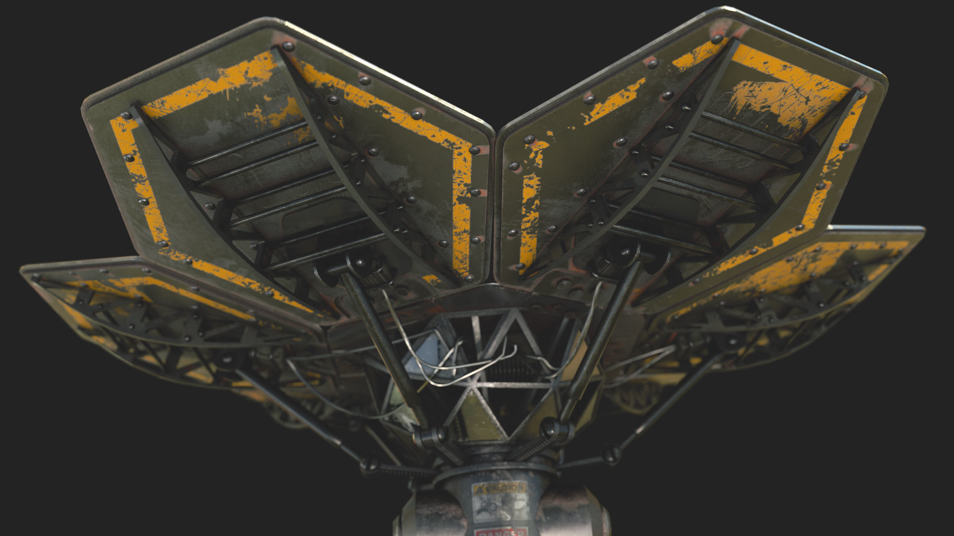 SCIFI SOLAR PANEL Low-poly 3D model_9