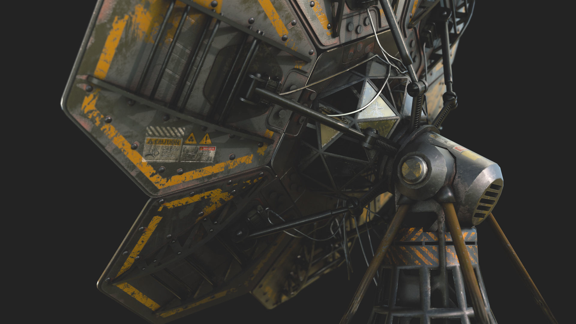 SCIFI SOLAR PANEL Low-poly 3D model_8