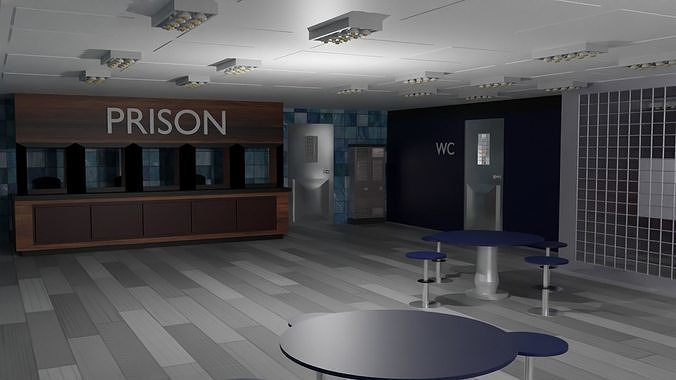 Prison Interior Low-poly 3D model