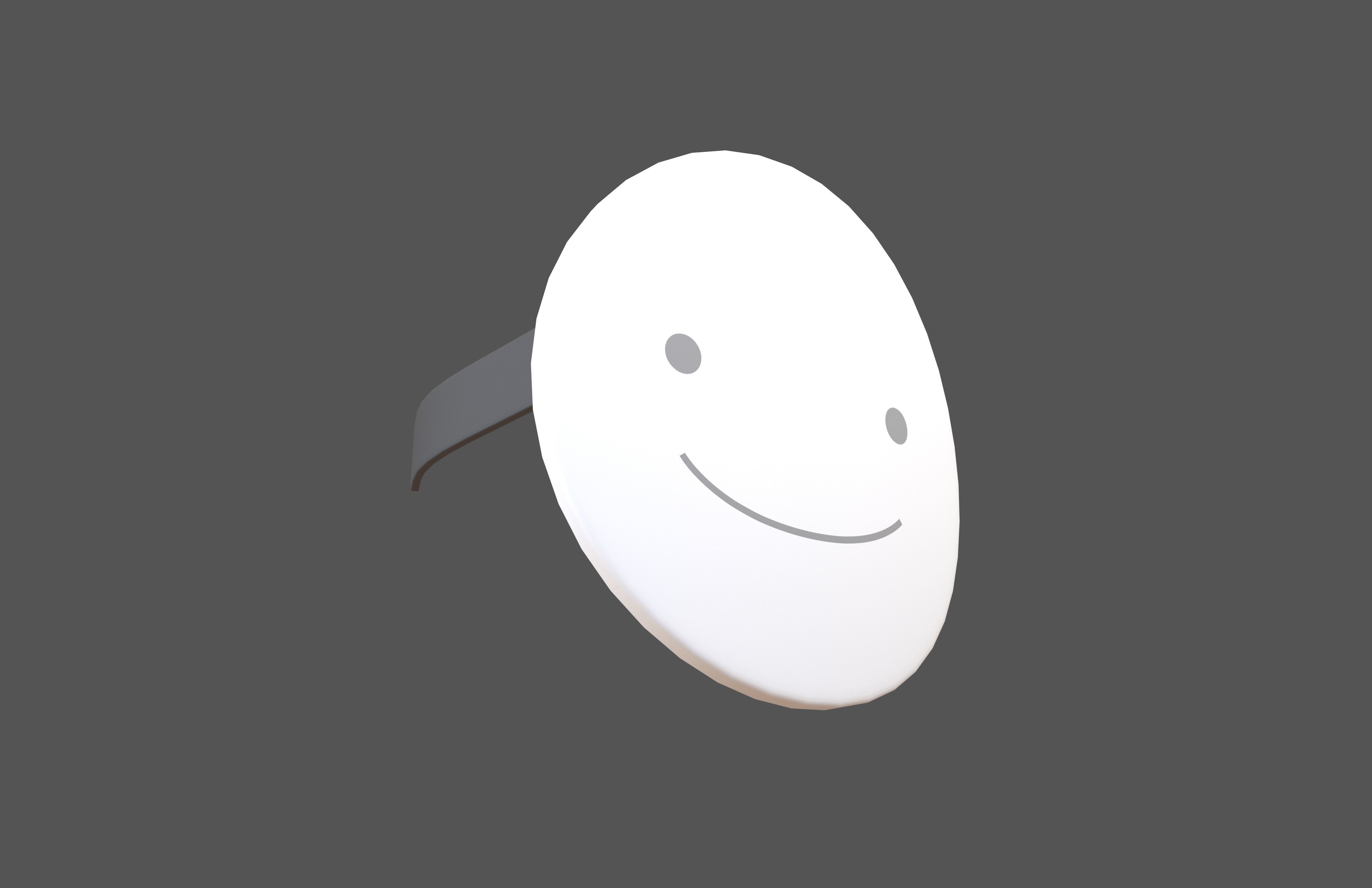 Smile Mask v1 002 Low-poly 3D model_3
