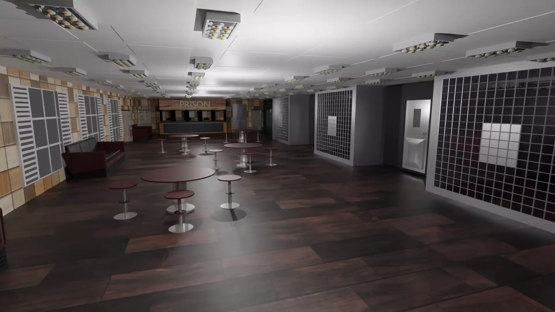 Prison Interior Low-poly 3D model