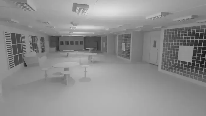 Prison Interior No Material 3D model