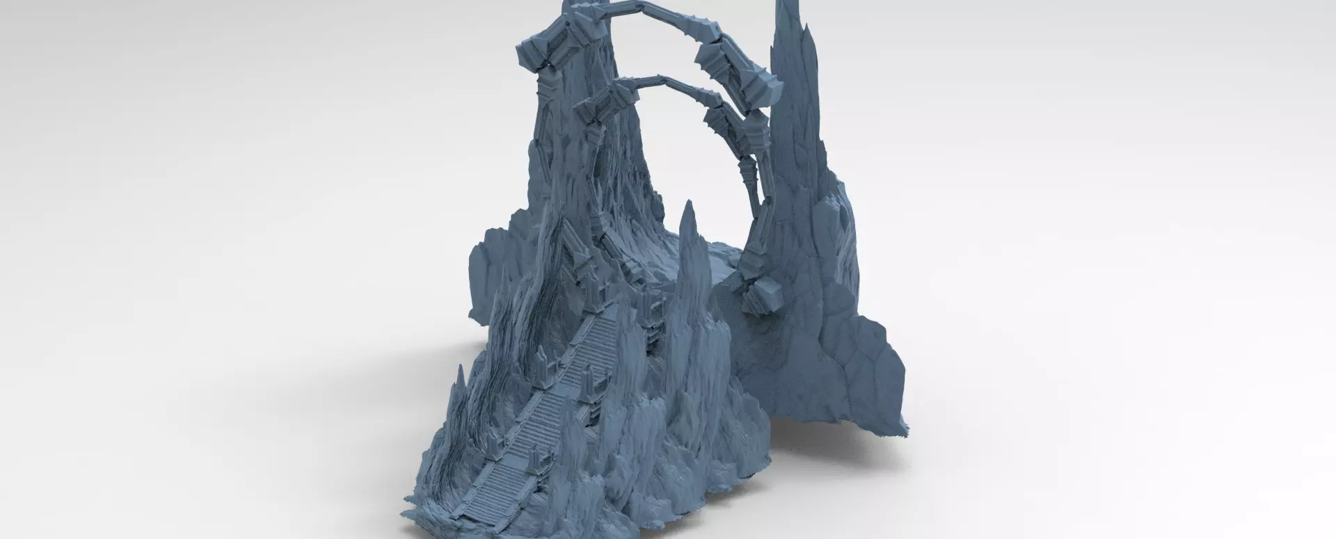 Portal Ancient stone monolith ruins 3D model_0