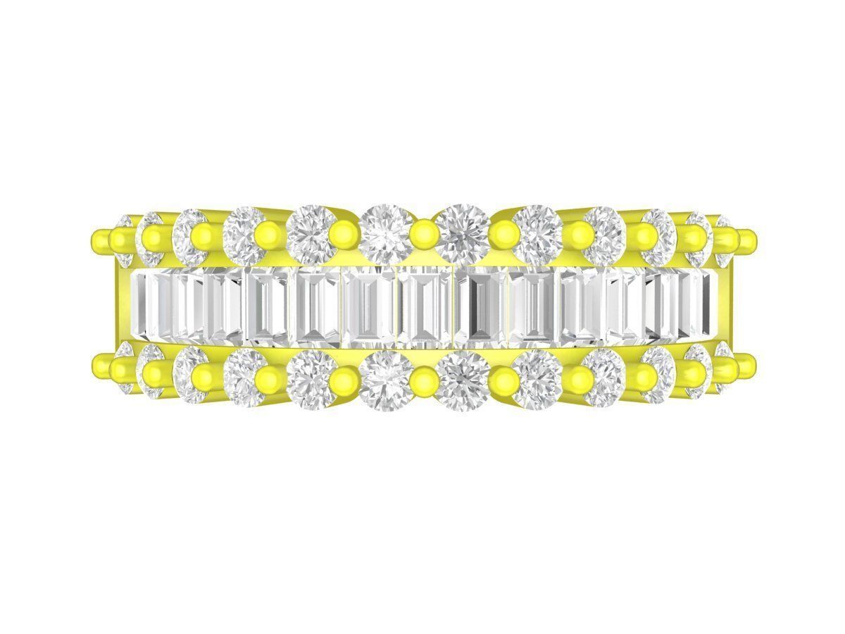 7360 set 3 diamond men and women ring 3D print model_19