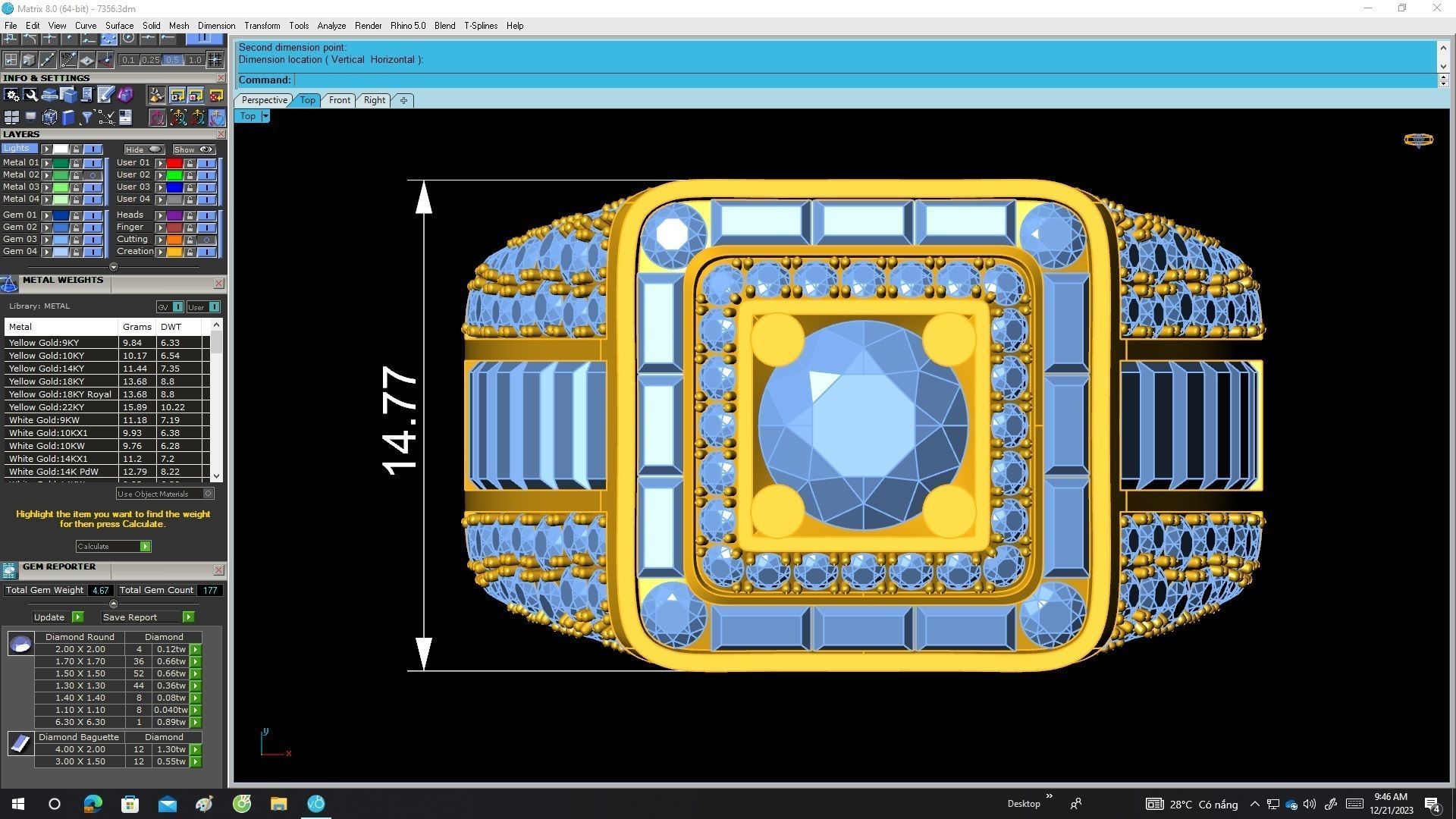 7360 set 3 diamond men and women ring 3D print model_7