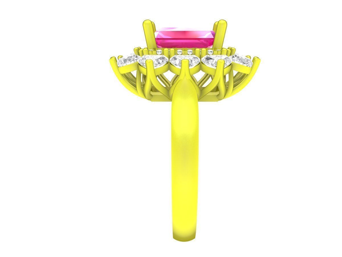 7360 set 3 diamond men and women ring 3D print model_14