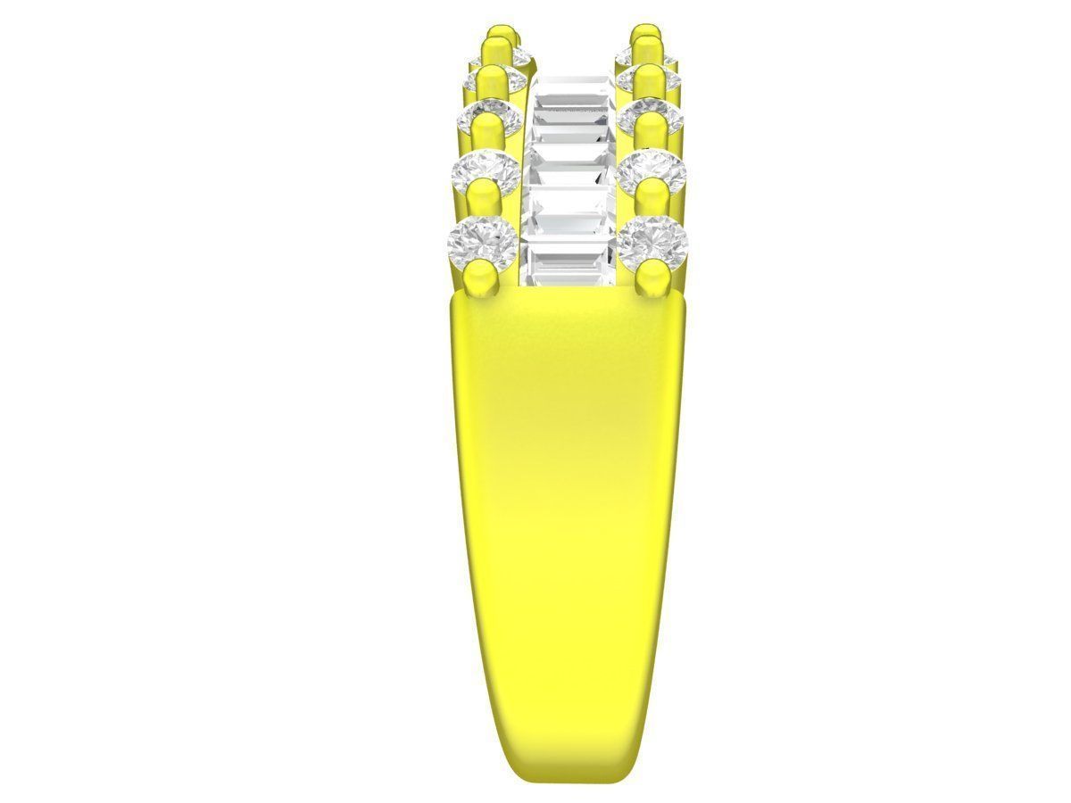 7360 set 3 diamond men and women ring 3D print model_20