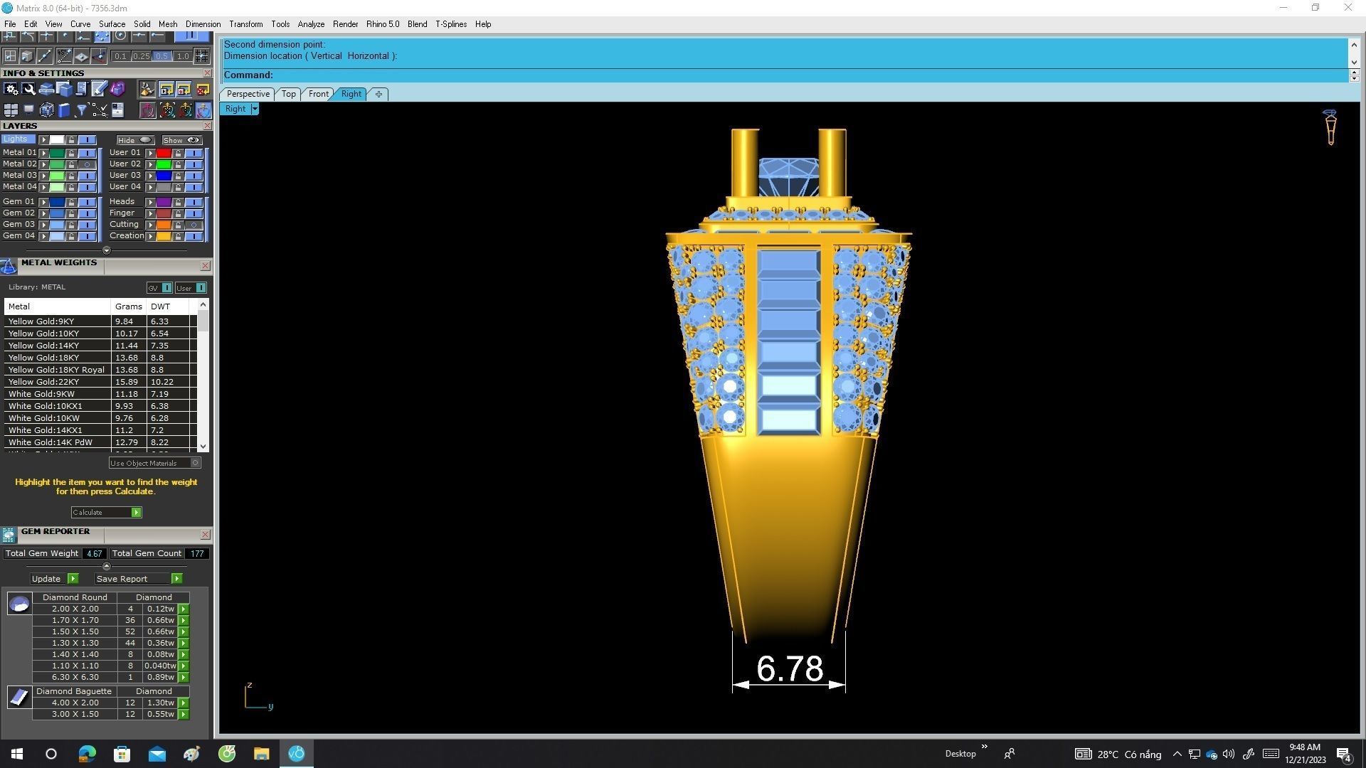 7360 set 3 diamond men and women ring 3D print model_9