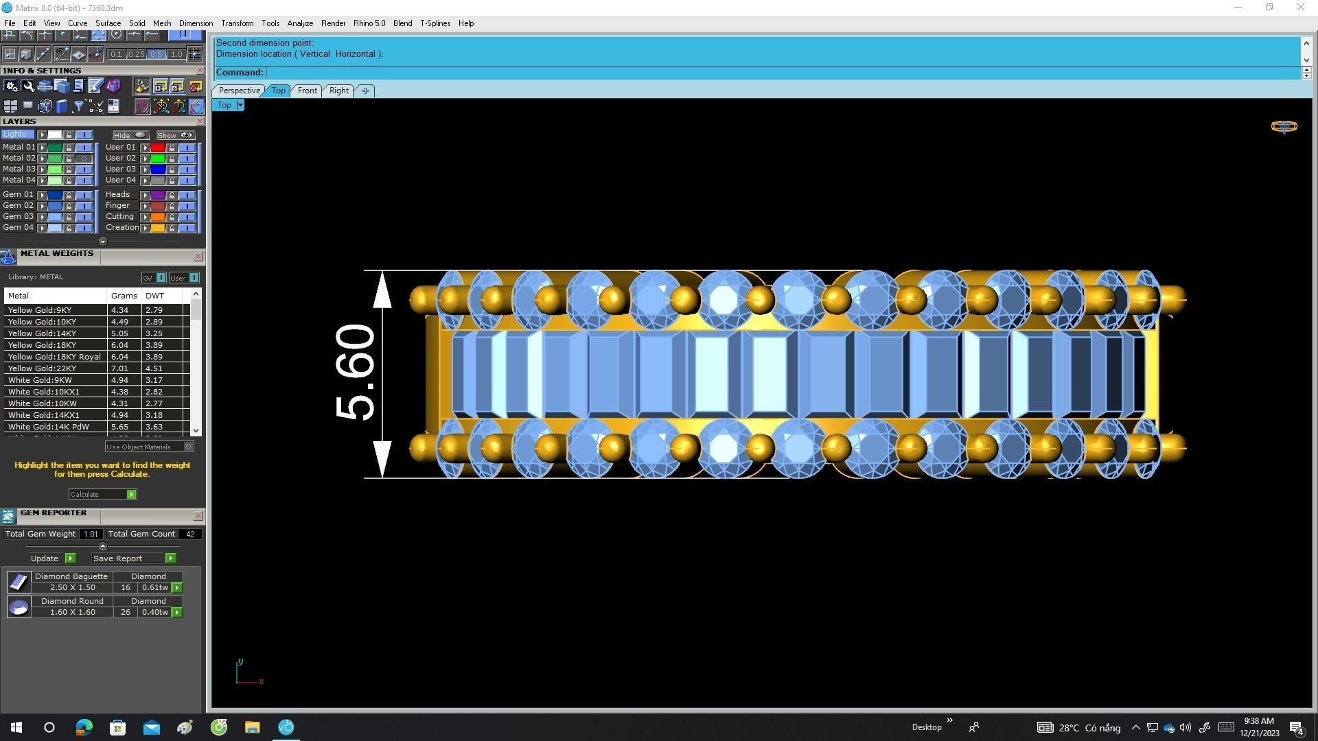 7360 set 3 diamond men and women ring 3D print model_22
