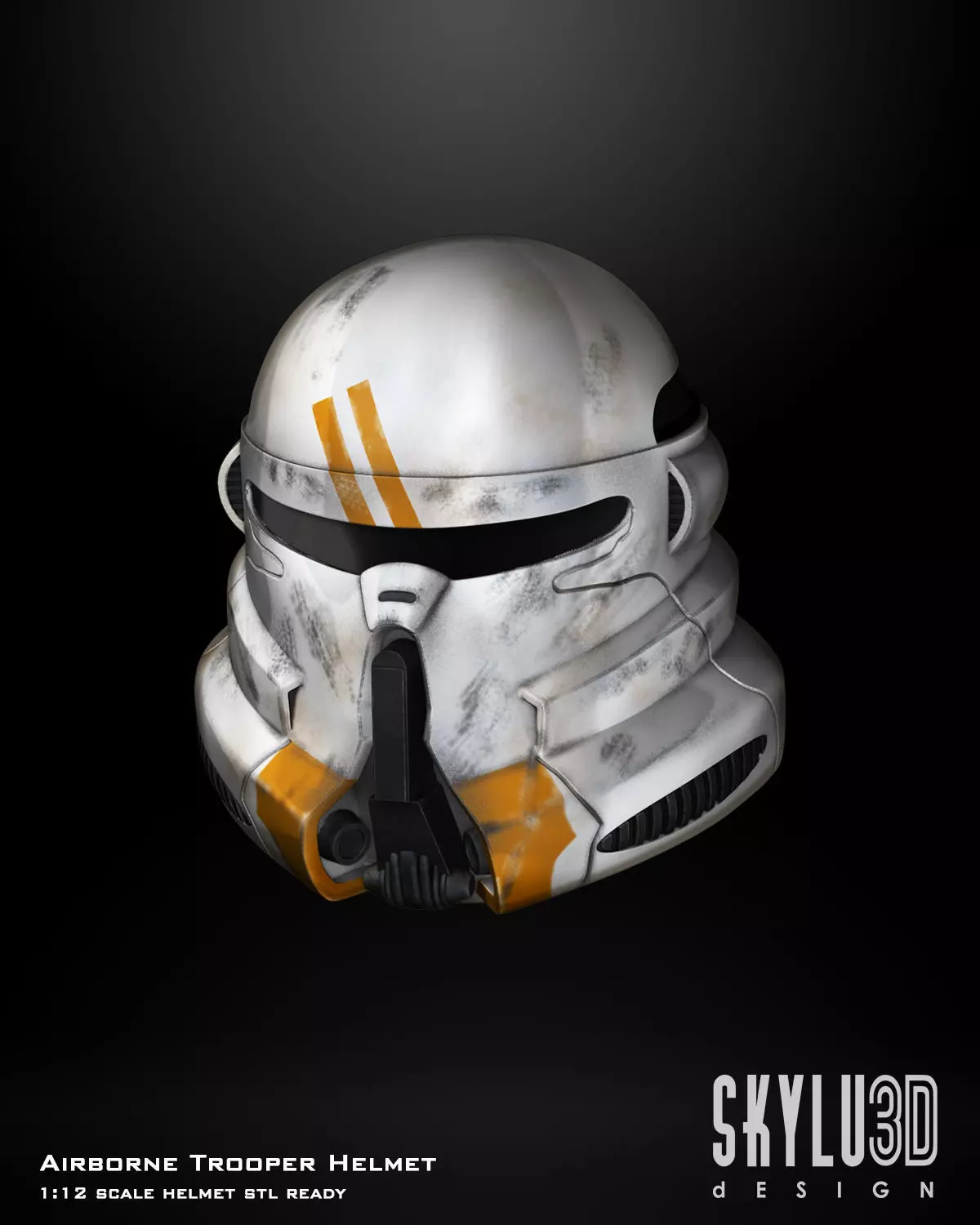 Airborne Clone Trooper Helmet One12 Scale STL 3D print model