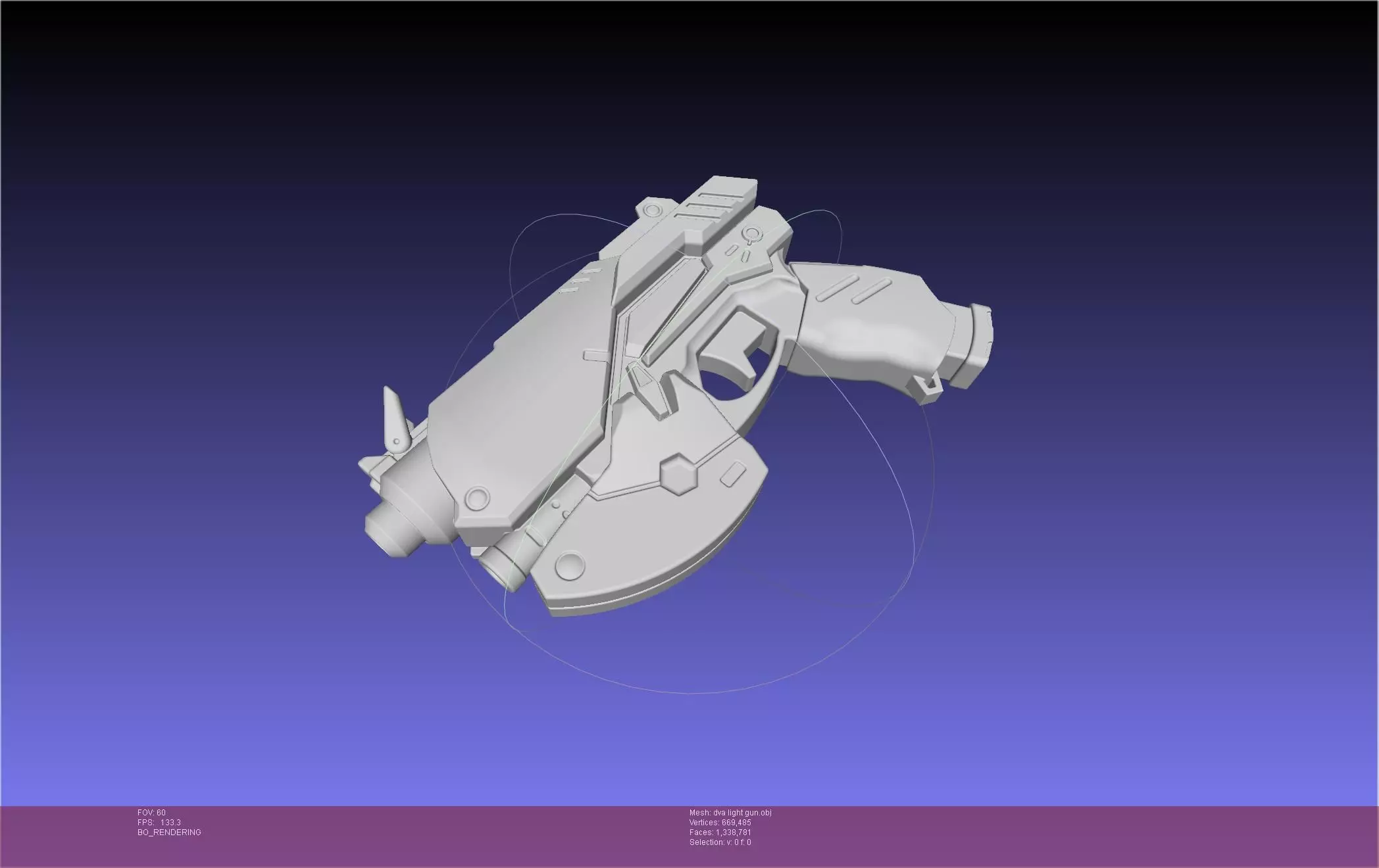 Overwatch DVa Light Gun Pistol 3D model