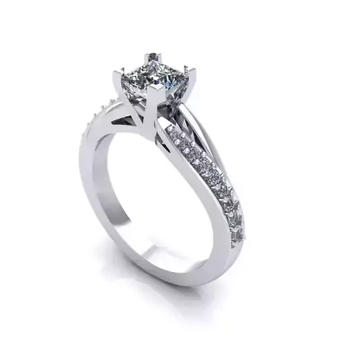 Solitaire Women Diamond Engagement Ring R26