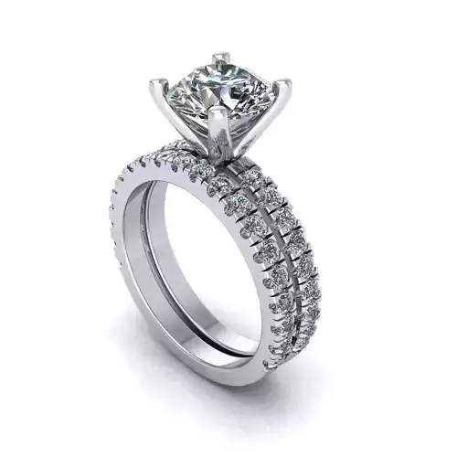 Diamond Wedding Ring Package R6 3D print model