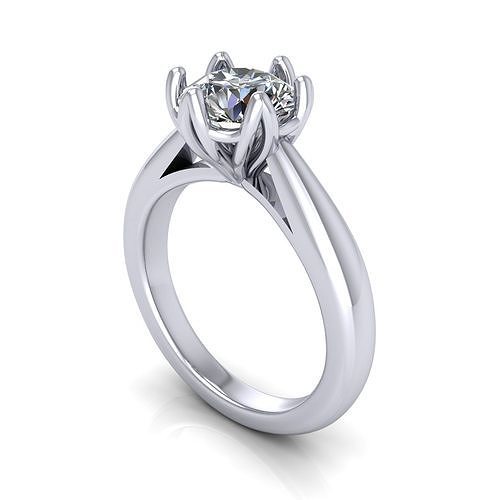 Solitaire Diamond Ring R1 3D print model
