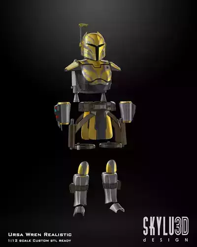 Ursa Wren Realistic Style One12 Scale Armor STL Files