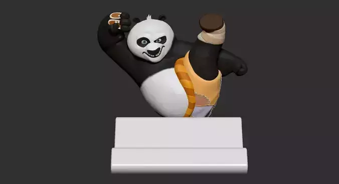 SMARTPHONE STAND KUNGFU PANDA 3D print model