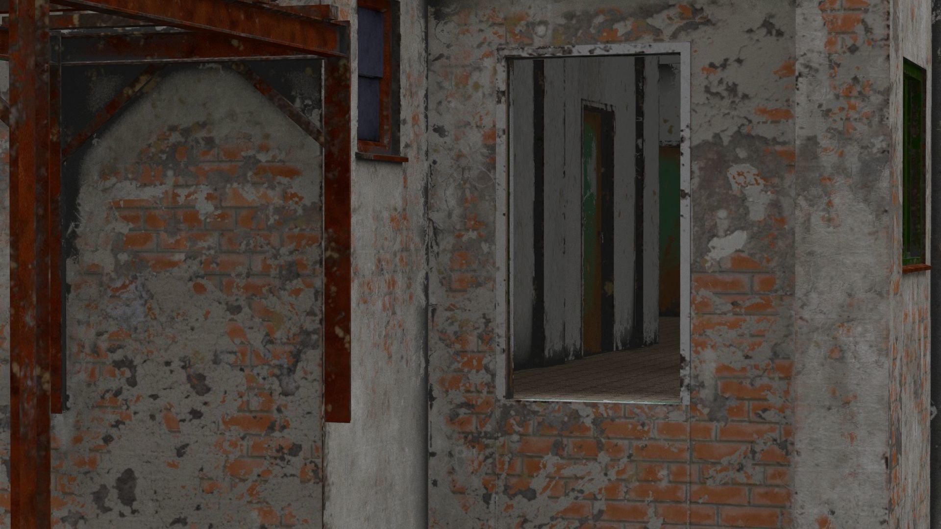 Abandoned Factory Building Low-poly Low-poly 3D model_5