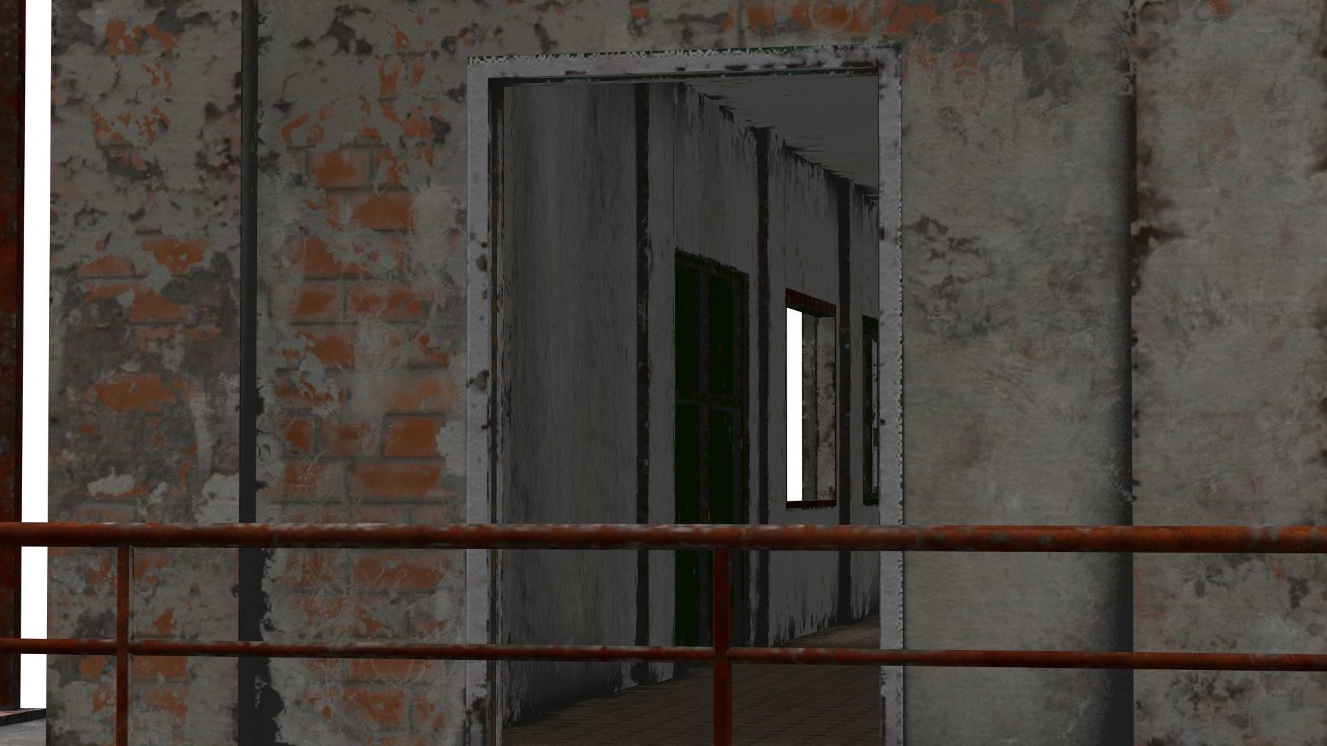 Abandoned Factory Building Low-poly Low-poly 3D model_6