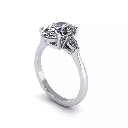 Three-stone Diamond Engagement Ring R27