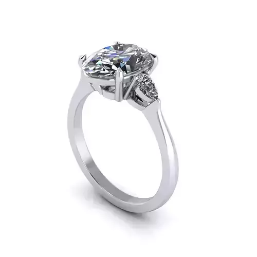 Three-stone Diamond Women Wedding Ring R20