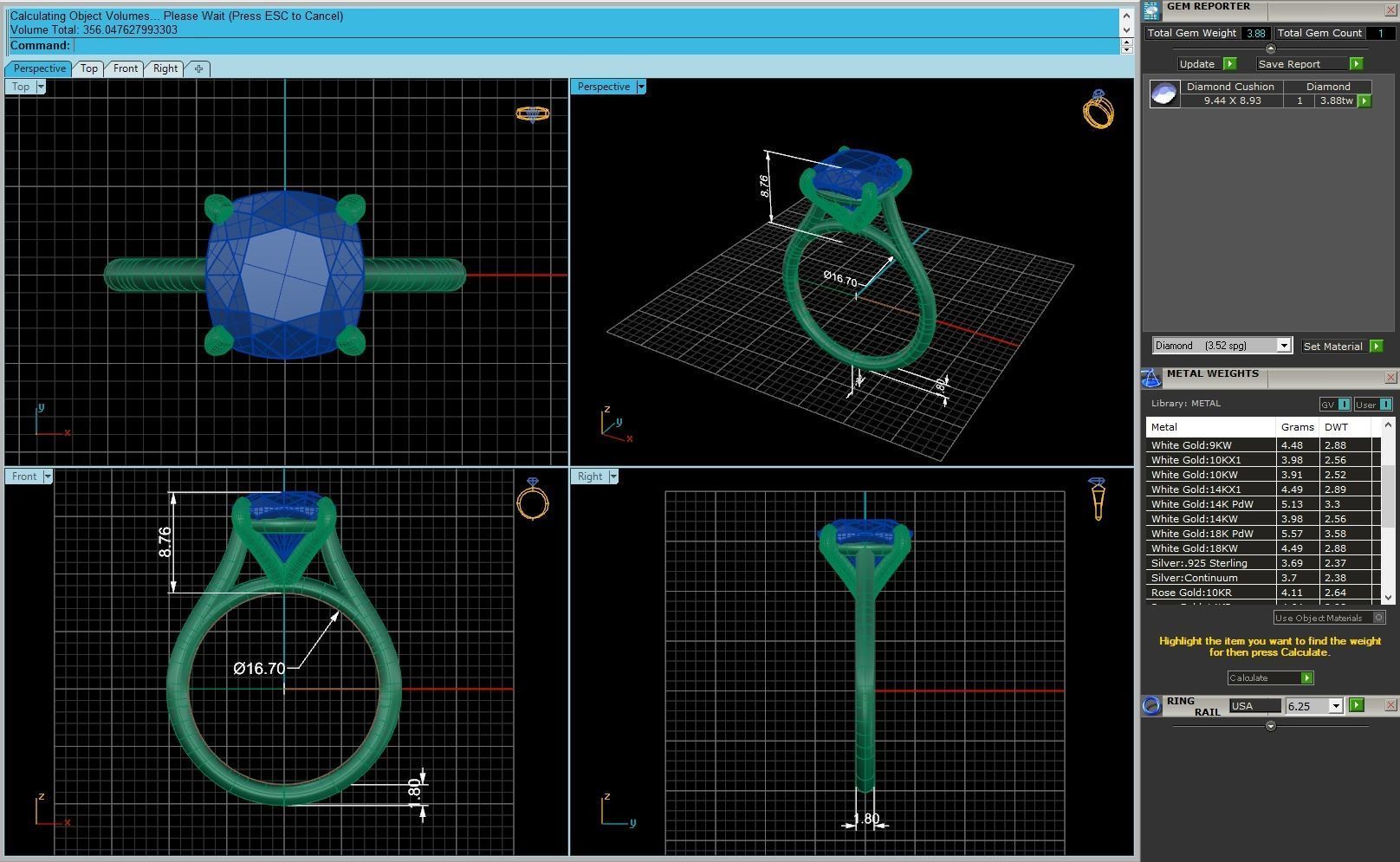 Solitaire Diamond Engagement Ring R26 3D print model_2