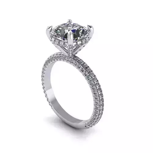 Solitaire Diamond Wedding Ring R6 3D print model