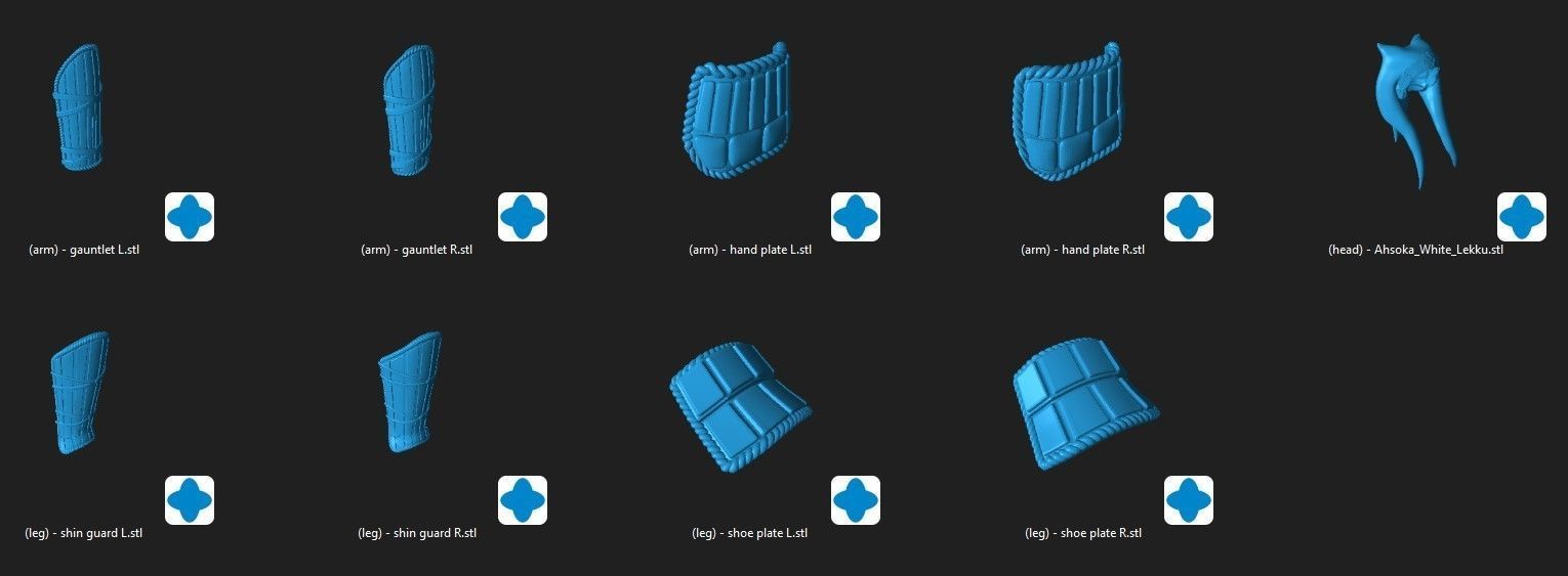 Ahsoka White Outfit One12 Scale Figure Custom STL  3D print model_2