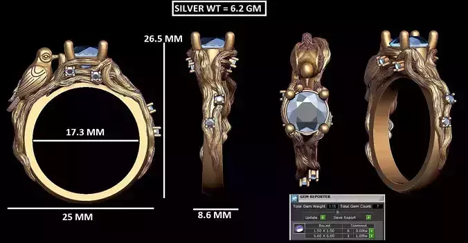 SPARROW RING 3D print model