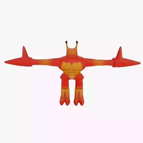 RED CRAB CHARACTER Low-poly 3D model