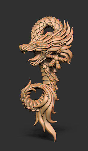 Dragon 2 Statue for 3d Printing 3D print model