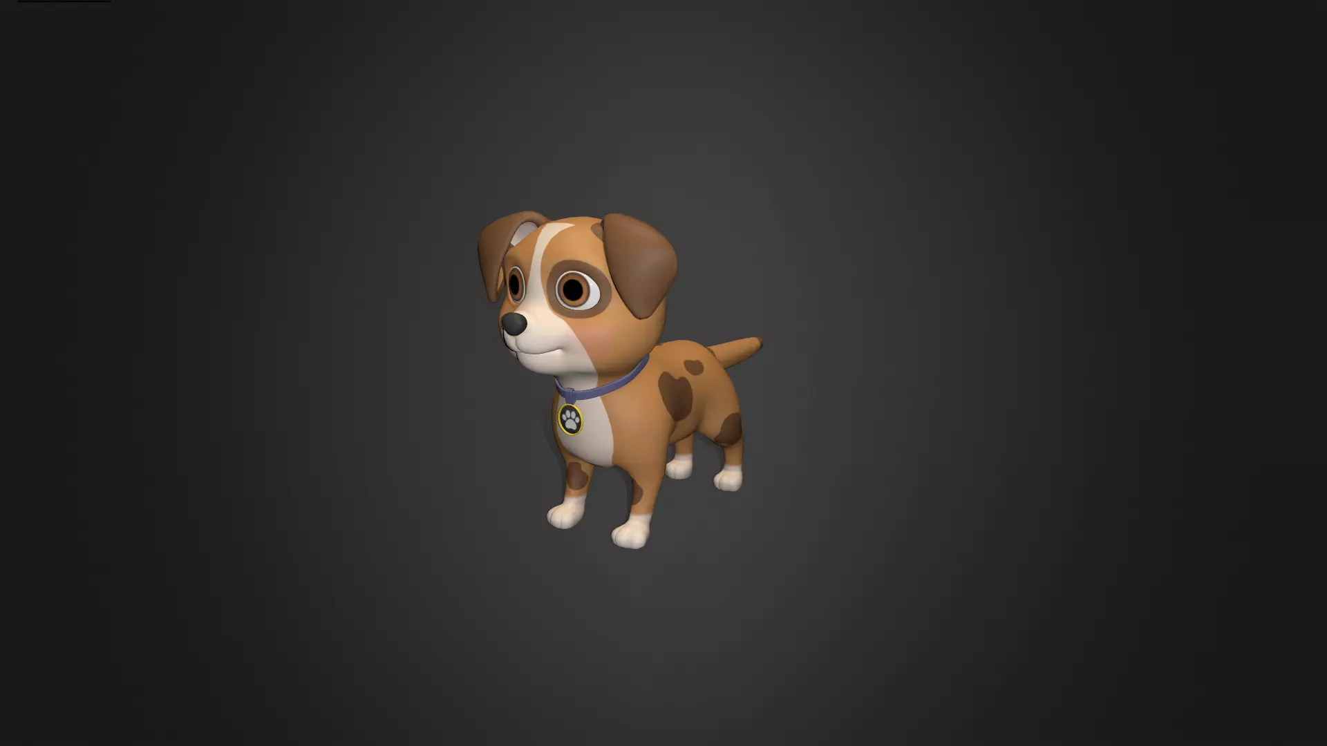 Asset - Cartoons - Animal Baby Dog Rigged 3D model