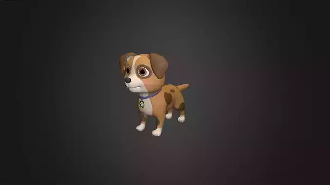 Asset - Cartoons - Animal Baby Dog Rigged 3D model