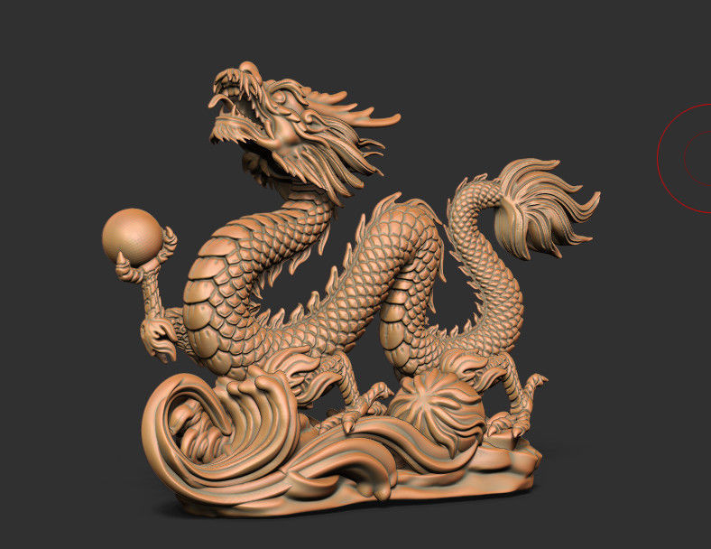 Dragon 3 Statue for 3d Printing  3D print model_1