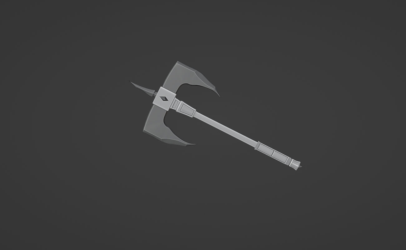 Shao Kahn axe from MK1 - Gregarian War Blade 3D print model_8