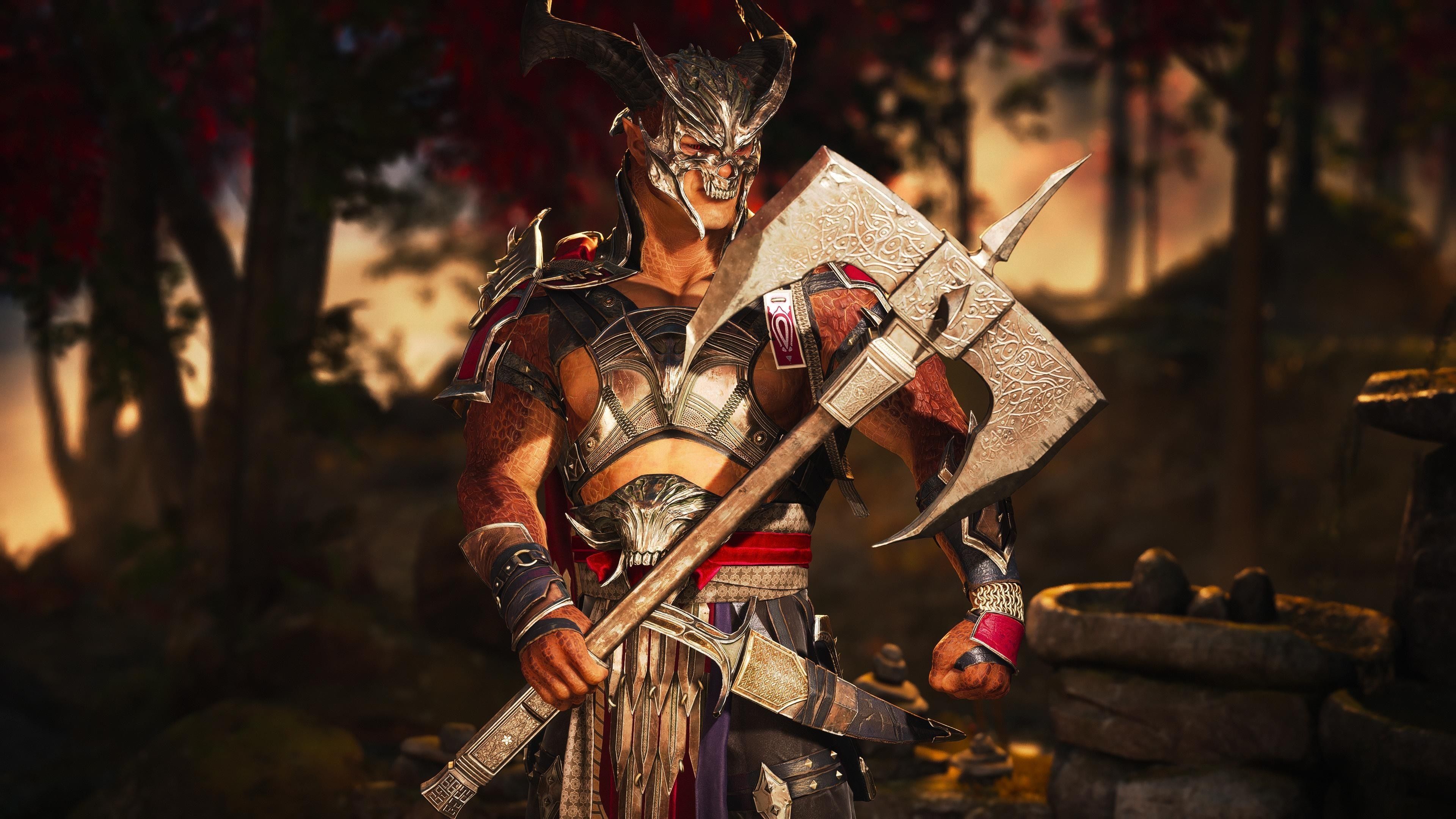 Shao Kahn axe from MK1 - Gregarian War Blade 3D print model_1