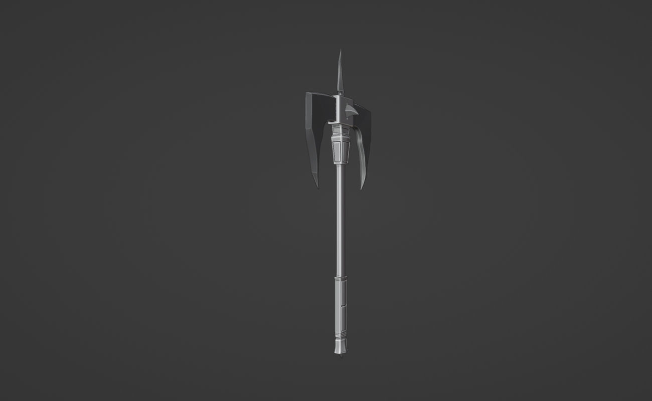 Shao Kahn axe from MK1 - Gregarian War Blade 3D print model_5