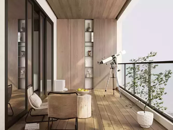 Balcony 3D model 3D model
