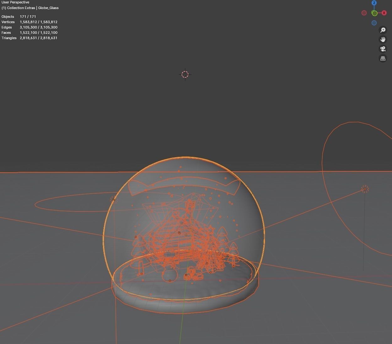 Animated Christmas Snow Globe Free 3D model_6
