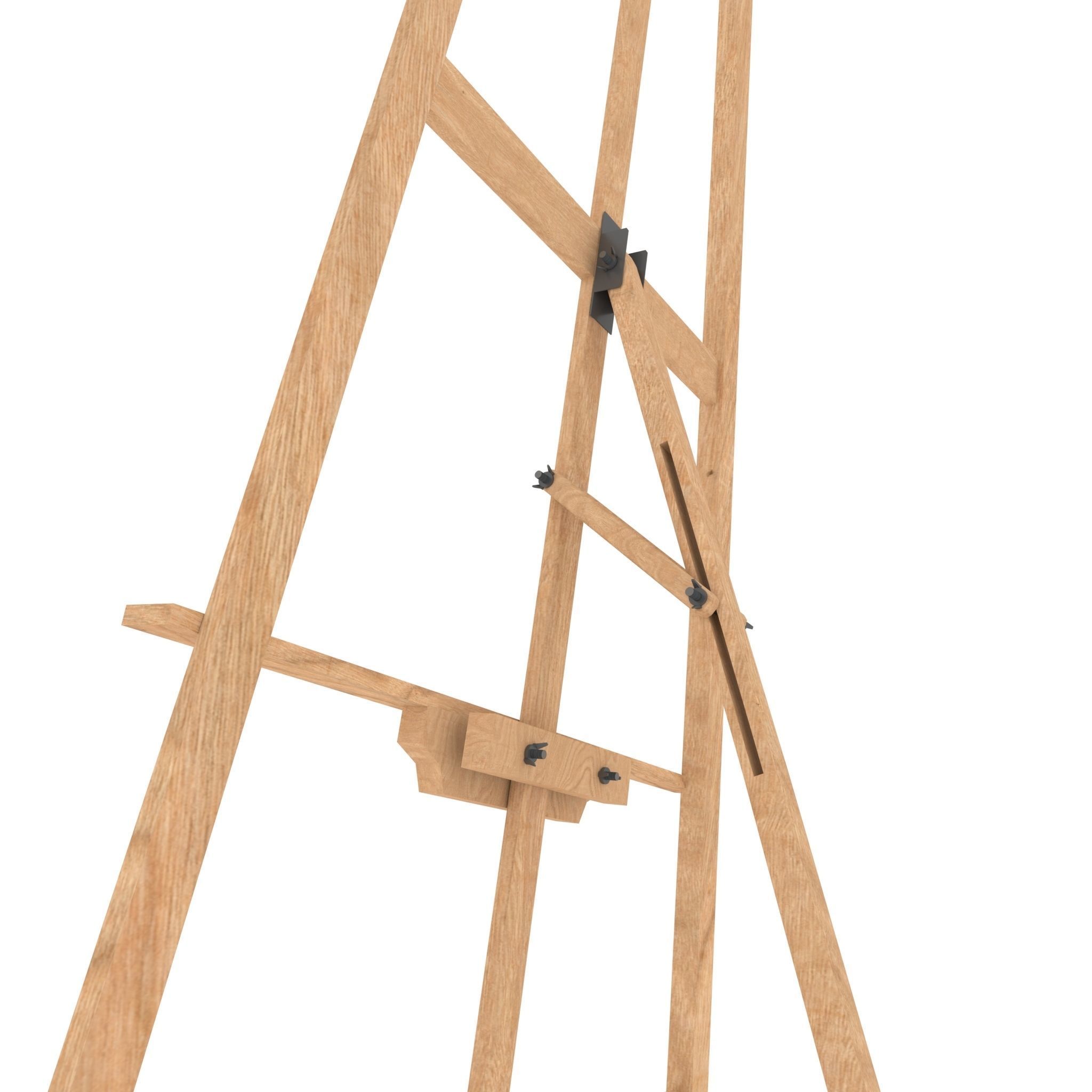 Easel Stand Low-poly 3D model_2