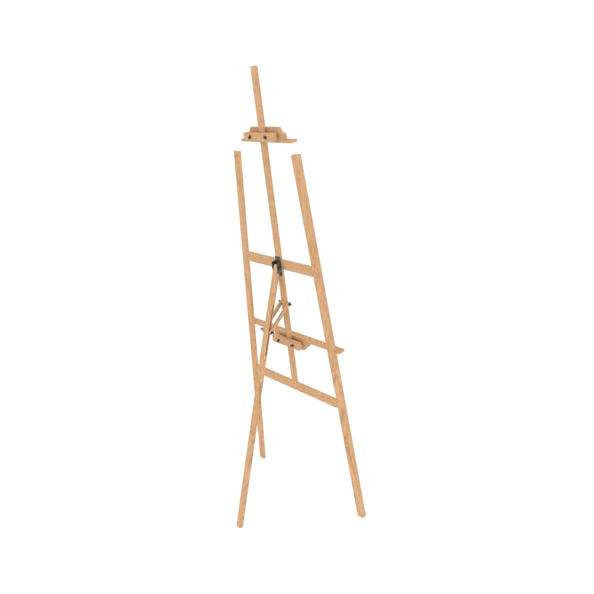 Easel Stand Low-poly 3D model_1