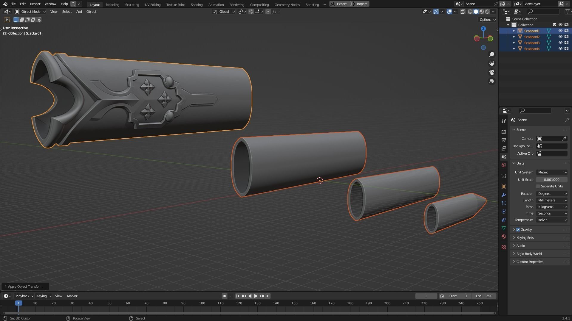 Sword Art Online Alice Fragrant Olive Scabbard for Cosplay 3D print model_11