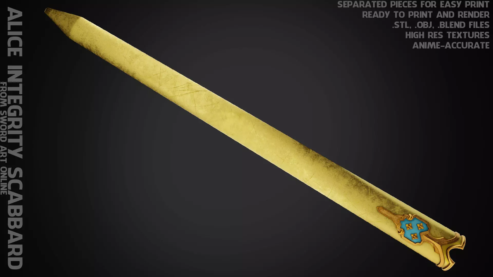 Sword Art Online Alice Fragrant Olive Scabbard for Cosplay 3D print model_0